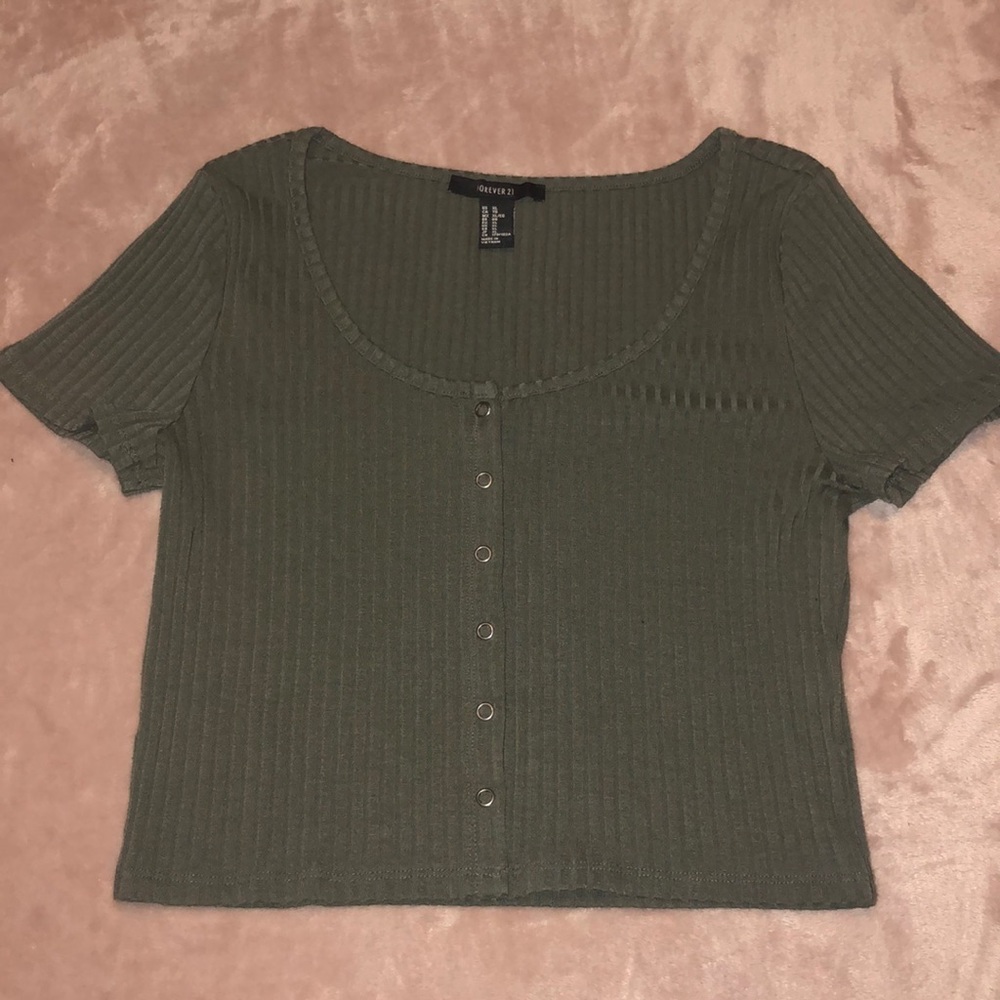 Forever 21 Green Short Sleeved Top